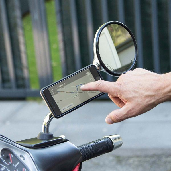 SP Connect Mirror Mount SPC+ - Telefoonhouder voor motor en scooter - Spiegel bevestiging - Zwart