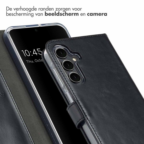 Selencia Echt Leren Bookcase Samsung Galaxy A16 - Zwart