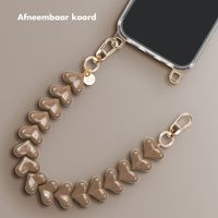 Selencia Transparent Case with Hooks + Lova Wrist Strap Apple iPhone 17 Pro Max - Mocha Brown