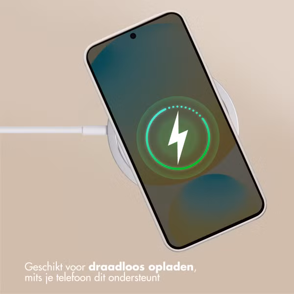 Accezz Liquid Silicone Backcover met MagSafe Samsung Galaxy S25 FE - Stone