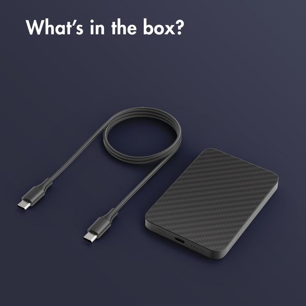 Accezz Kevlar Powerbank 5,000 mAh - MagSafe and Qi - Black