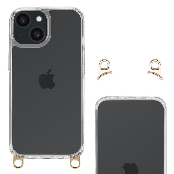 Selencia Backcover met afneembare haakjes Apple iPhone 15 - Transparant