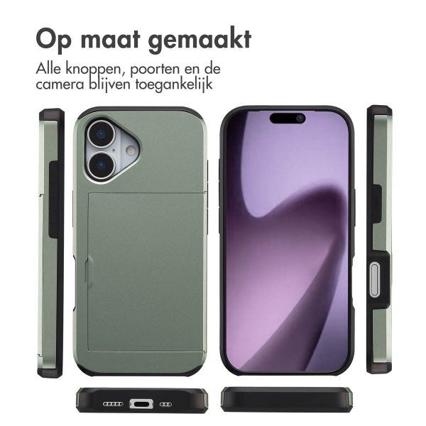imoshion Backcover met pasjeshouder Apple iPhone 17 - Groen