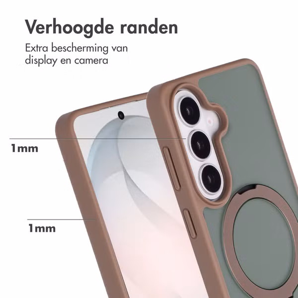 Accezz Ring Stand Backcover met MagSafe Samsung Galaxy S26 - Bruin