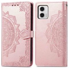 imoshion Mandala Bookcase Motorola Moto G73 - Rosé Goud