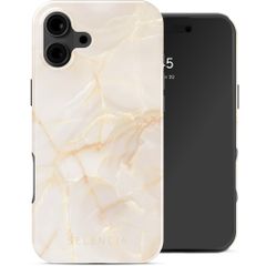 Selencia Vivid Case with MagSafe Apple iPhone 16 - Golden Beige Marble