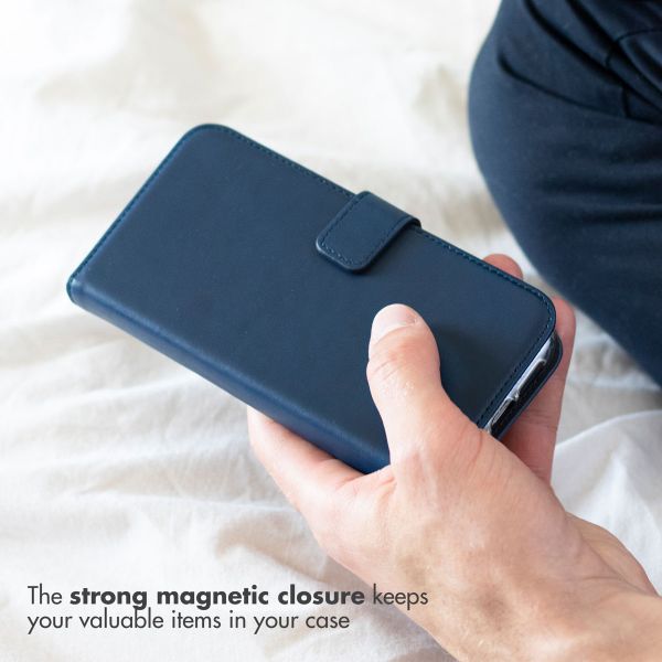 Selencia Genuine Leather Book Case Samsung Galaxy S26 Plus - Dark Blue