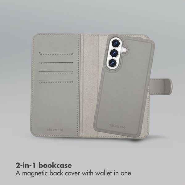 Selencia Olyn Detachable Bookcase with MagSafe Samsung Galaxy S26 Plus - Grey