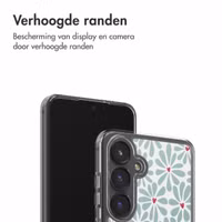 imoshion Design hoesje Samsung Galaxy S24 FE - Bloom Love Sage Green