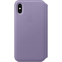 Apple Leather Folio Bookcase iPhone X / Xs - Lila