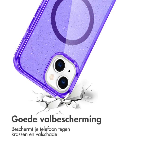 imoshion Sparkle Backcover met MagSafe Apple iPhone 15 - Glitter Paars