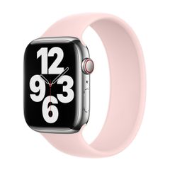 Apple Siliconen solobandje Apple Watch | 44/45/46/49 mm - Maat 12 - Chalk Pink