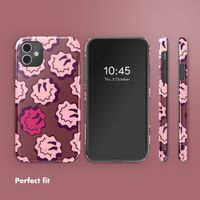 Selencia Vivid Back Cover Apple iPhone 11 - Wavy Smiley Pink