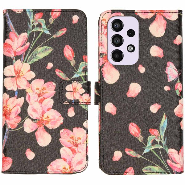 imoshion Design Softcase Bookcase Samsung Galaxy A33 - Blossom Black