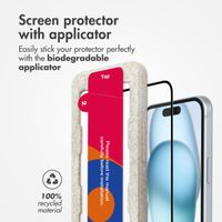 Accezz Tempered Glass Full Cover Screen protector with Applicator Apple iPhone 15 Plus