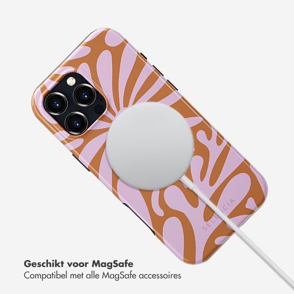 Selencia Vivid Tough Backcover met MagSafe iPhone 16 Pro Max - Modern Bloom Pink