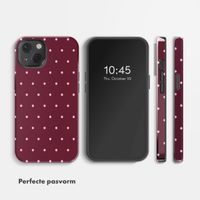 Selencia Vivid Backcover met MagSafe Apple iPhone 13 - Happy Dots Burgundy