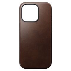 Nomad Modern Horween Leather Case iPhone 16 Pro - Rustic Brown