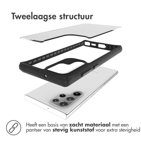 imoshion Rugged Hybrid Case Samsung Galaxy S22 Ultra - Zwart