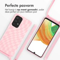 imoshion Siliconen design hoesje met koord Samsung Galaxy A33 - Retro Pink