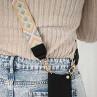 Dutchies Phone Strap - Universeel verstelbaar telefoonkoord - Cleo Pastel / Black