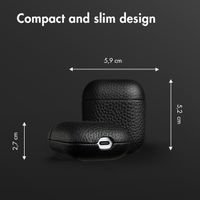Accezz Genuine leather case  Apple AirPods 1 / 2 - Black