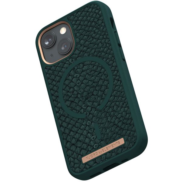 Njorð Collections Salmon Leather MagSafe Case iPhone 13 Mini - Dark Green