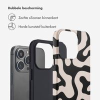 Selencia Vivid Tough Backcover iPhone 13 Pro - Art Wave Black