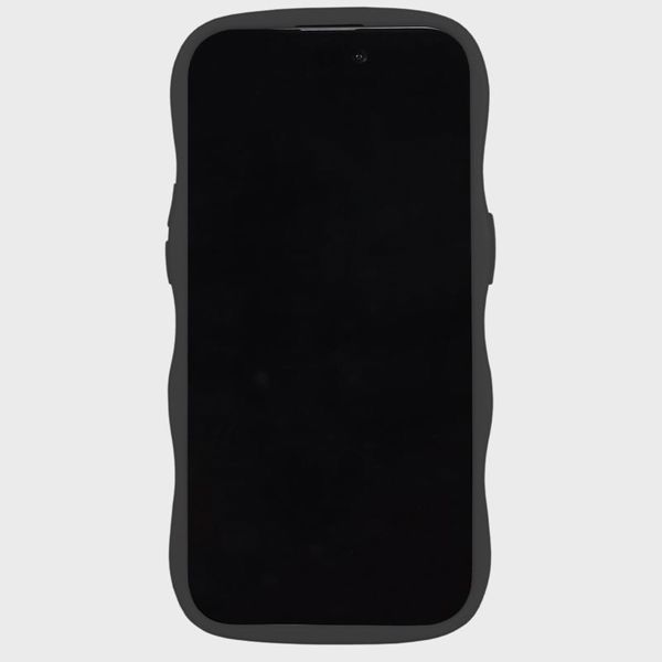 Holdit Wavy Case iPhone 15 Pro Max - Black / Transparant