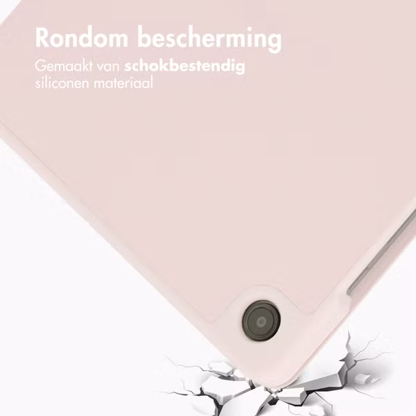 Accezz Smart Silicone Bookcase Samsung Galaxy Tab A11 Plus / A9 Plus - Roze