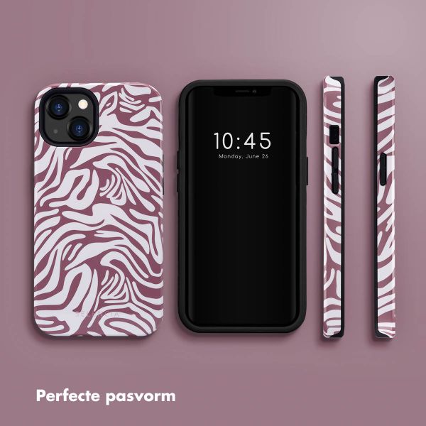 Selencia Vivid Tough Backcover iPhone 13 - Trippy Swirl Dark Rose