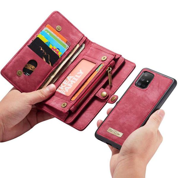 CaseMe Luxe Lederen 2 in 1 Portemonnee Bookcase Samsung Galaxy A71