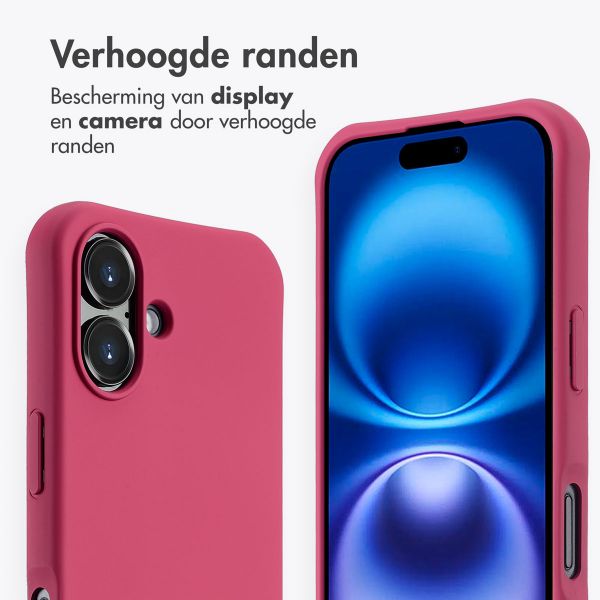 imoshion Color Backcover met afneembaar koord MagSafe iPhone 16 - Raspberry