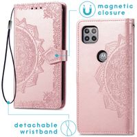 imoshion Mandala Bookcase Motorola Moto G 5G - Rosé Goud