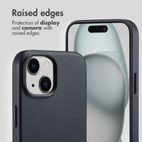 Accezz Leather Back Cover with MagSafe Apple iPhone 15 - Onyx Black