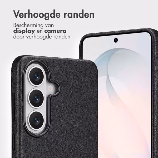 Accezz Leather Bookcase 2-in-1 met MagSafe Samsung Galaxy S26 - Onyx Black