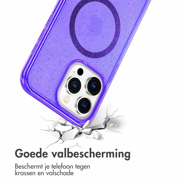 imoshion Sparkle Backcover met MagSafe Apple iPhone 15 Pro - Glitter Paars