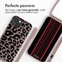 imoshion Siliconen design hoesje met koord iPhone 15 - Animal Pink