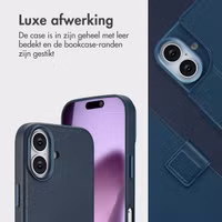 Accezz Leather Bookcase 2-in-1 met MagSafe Apple iPhone 17 - Nightfall Blue