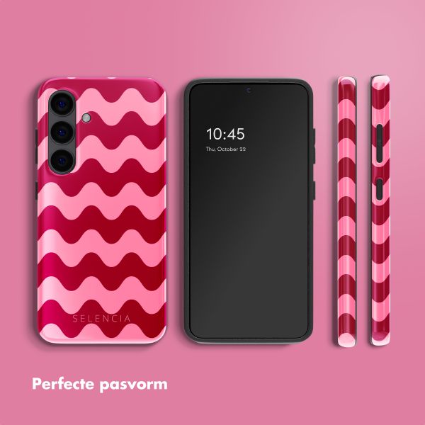 Selencia Vivid Tough Backcover Samsung Galaxy S24 - Wave Vibes Lipstick