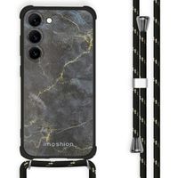 imoshion Design hoesje met koord Samsung Galaxy S23 - Black Marble