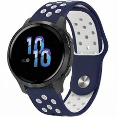 imoshion Siliconen sportbandje  - Universeel 22 mm aansluiting - Dark Blue & White