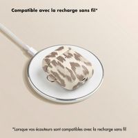 Selencia Sabi Case met panterprint  Apple Airpods 1 / 2 - Soft Ivory