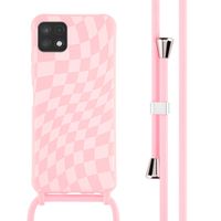 imoshion Siliconen design hoesje met koord Samsung Galaxy A22 (5G) - Retro Pink