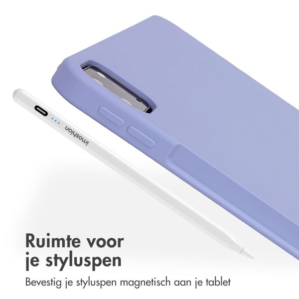 Accezz Liquid Silicone Backcover met penhouder Apple iPad Pro 12.9 (2022) / Pro 12.9 (2021) / Pro 12.9 (2020) - Lila