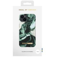 iDeal of Sweden Fashion Backcover iPhone 13 - Golden Olive Marble