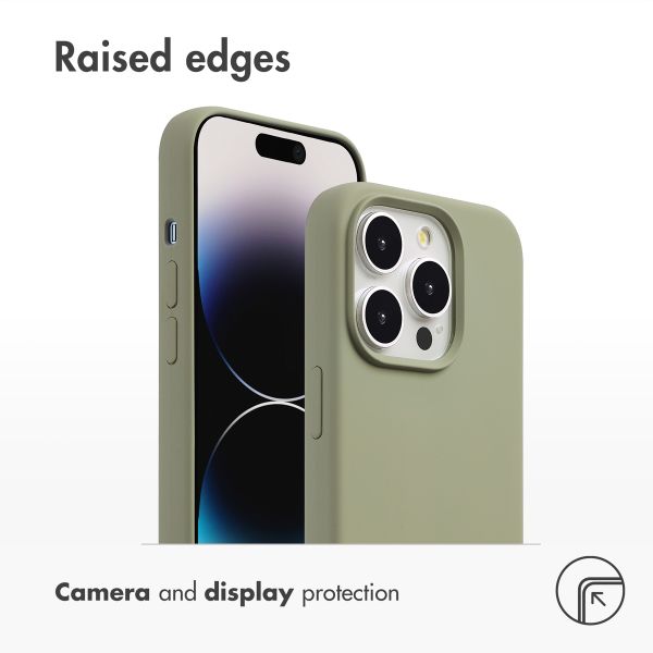 Accezz Liquid Silicone Back Cover with MagSafe Apple iPhone 14 Pro - Cooper Green
