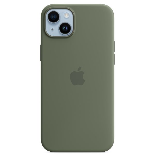 Apple Silicone Backcover MagSafe voor de Apple iPhone 14 Plus - Olive