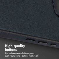 Accezz Leather Back Cover with MagSafe Apple iPhone 17e / 16e - Onyx Black