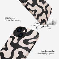 Selencia Vivid Backcover Apple iPhone 13 - Art Wave Black